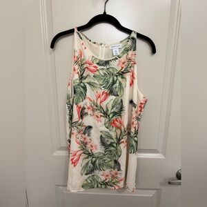 Adrienne Vittadini Tropical Print Dress